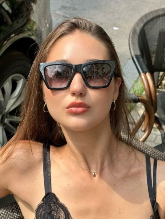 Gucci GG1714S 001 Sunglasses Black Square Frame, Grey Gradient Lenses main image 10